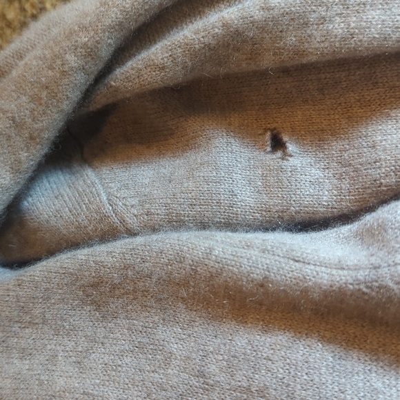 The Cashmere Project Neutral Oatmeal Soft Cashmere Sweater Duster Cardigan Sz XS - Picture 9 of 11